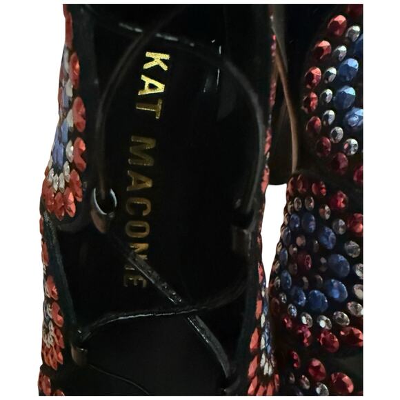 KAT MACONIE Vera Patent Leather Open Toe Embellished Boots Size 36 - Picture 15 of 15